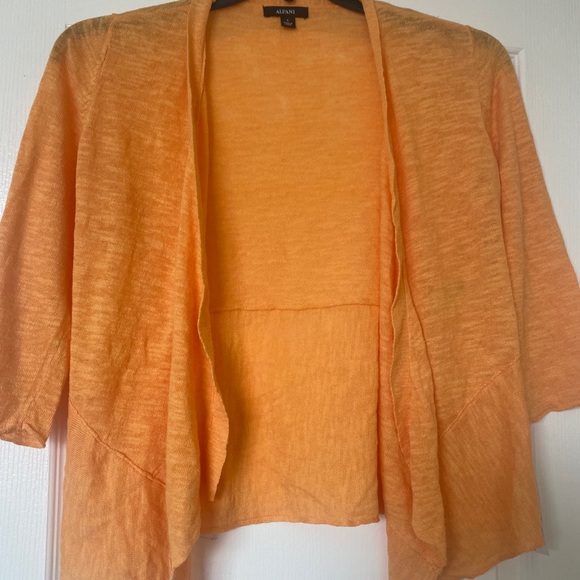 Alfani Womens Linen Drapey Cardigan Sweater - Picture 2 of 7